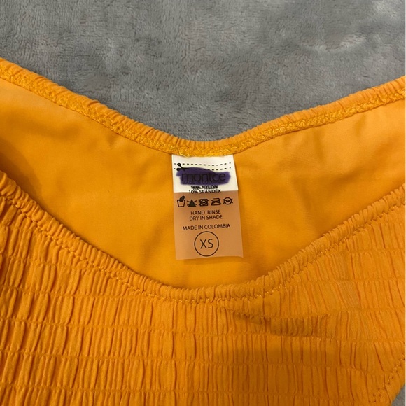 NEW! Montce Mari scrunch lulu zig-zag stitch bikini bottoms mango 27836 - Picture 6 of 7